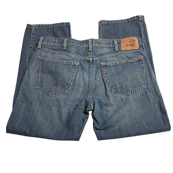 Levis 559 Mens Jeans Size 38 Relaxed Straight Leg Medium Wash Denim Blue Jeans - Picture 5 of 11